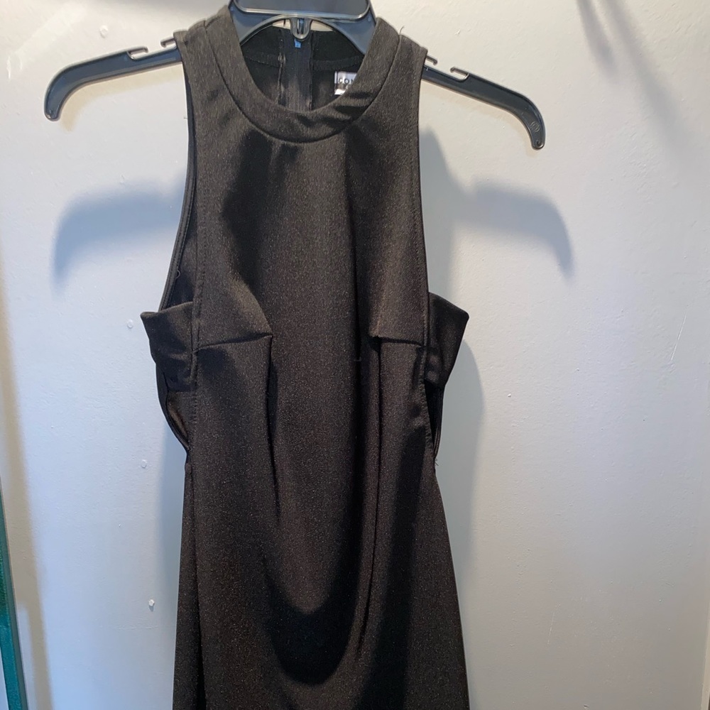 Tight black mini dress